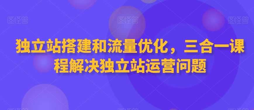 独立站搭建和流量优化,三合一课程解决独立站运营问题