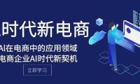 Al-时代新电商,Al在电商中的应用领域,电商企业AI时代新契机